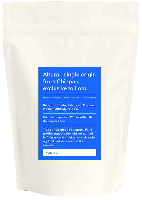 Altura: Whole Bean, Certified Organic, Single-Origin (pre-order)